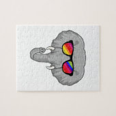 サングラス付き象 ジグソーパズル (横)