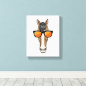 サングラス付き馬 キャンバスプリント (インサイチュ (ウッドフロア))