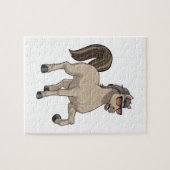 サングラス付き馬 ジグソーパズル (横)