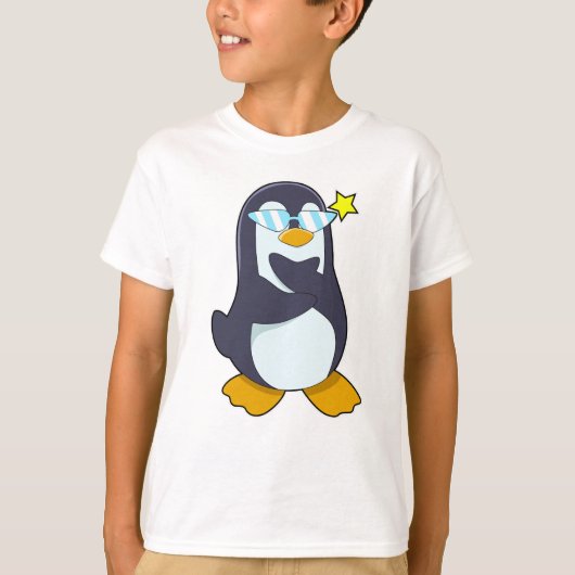 サングラス付ペンギン Tシャツ (正面)