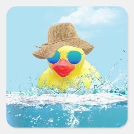 サングラス入りイエローアヒル スクエアシール