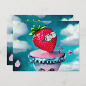 サングラス入りイチゴ ポストカード (正面/裏面)