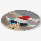 サングラス入りクリスマスヒトデ ペーパープレート (アングル)