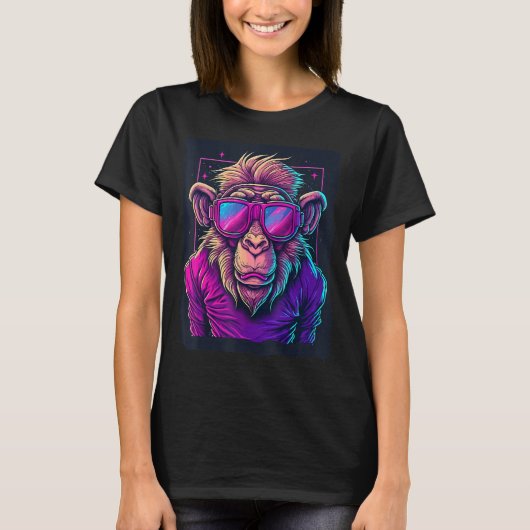 サングラス入りサル Tシャツ (正面)