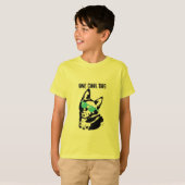 サングラス入りスキッペルケ犬 Tシャツ (正面フル)