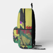 サングラス入りミニマルなピザ プリントバックパック (右)