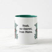 サングラス入りミニマルなピザ マグカップ (中央)