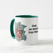 サングラス入りミニマルなピザ マグカップ (正面左)