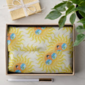 サングラス入り夏の太陽の漫画 薄葉紙 (ギフト)