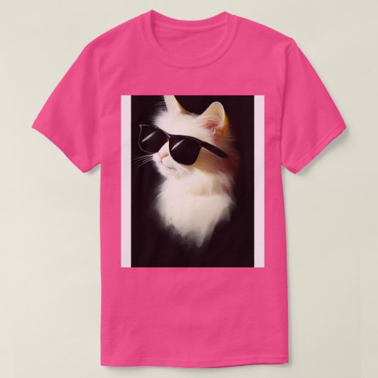 サングラス入り猫 Tシャツ (デザイン正面)