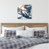 サングラス反射の冬のスキーヤー キャンバスプリント (インサイチュ (寝室))