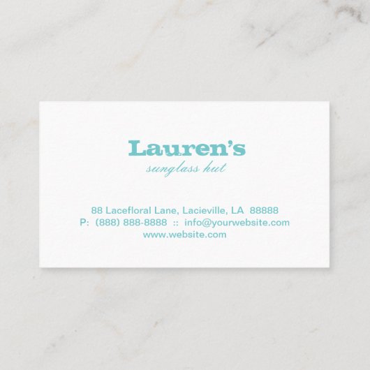 サングラス名刺ファッションブロンドブルー 名刺 (裏面)