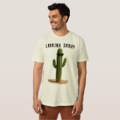 サングラス姿のサボテン、鋭い視線 - ELGIS Tシャツ (正面フル)