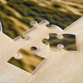 サングラス山の反射の美しい女性 ジグソーパズル (側面)