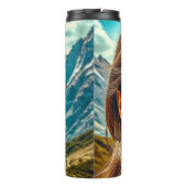 サングラス山の反射の美しい女性 タンブラー (裏面)