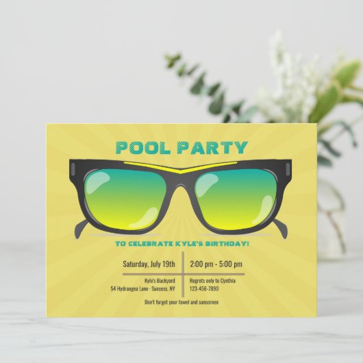 サングラス招待状 招待状 (スタンド正面)