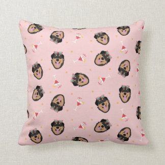 サングラス柄のかわいい夏犬 クッション