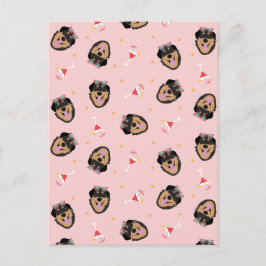 サングラス柄のかわいい夏犬 ポストカード