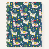 サングラス模様のラマス ノートブック (正面)