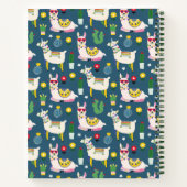 サングラス模様のラマス ノートブック (裏面)