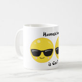 サングラス笑顔の絵文字ホームスクーカッコいいル コーヒーマグカップ (正面左)