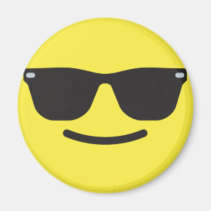 サングラス絵文字の磁石で微笑む  マグネット