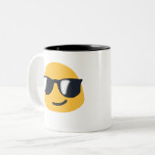 サングラス絵文字 ツートーンマグカップ (正面左)