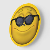 サングラス絵文字 ラージ壁時計 (傾斜)