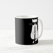 サングラス遊のオーボエを着た猫 コーヒーマグカップ (正面右)