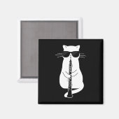サングラス遊オボエを着た猫 マグネット (正面/裏面)