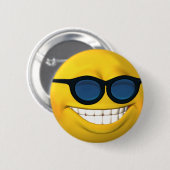 サングラス顔ボタン 缶バッジ (正面&裏面)