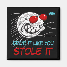 サングラス飛んでいるブラック付きゴルフボール マグネット