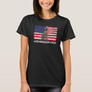 サングラス ワイマラナー ママ フラグ アメリカ USA 犬 Tシャツ