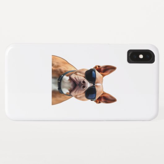 サングラスiPhone / iPadケースに犬 Case-Mate iPhoneケース (裏面(横))