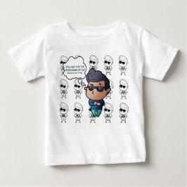 サングラスTシャツを着た少年 ベビーTシャツ