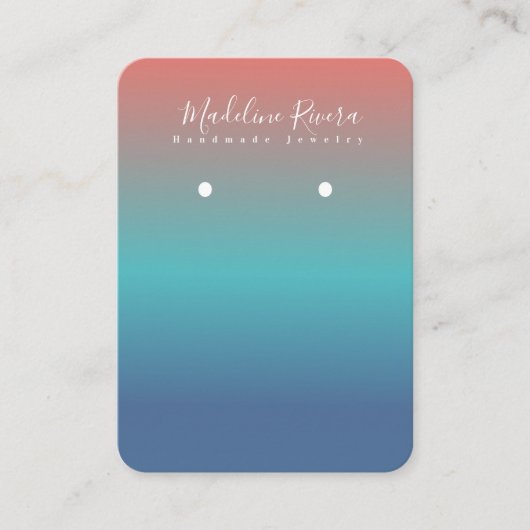 サングラディエント手作りアーティザンイヤリングディスプレイカード コーリングカード (正面)