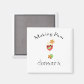 サングリアのワイングラスで注ぐ決定 マグネット (正面/裏面)