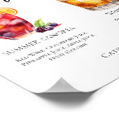 サングリアウイスキーサワーシグネチャーカクテルメニュー ポスター (角)