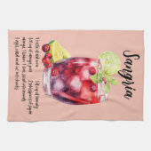 サングリアカクテルレシピ キッチンタオル (横)