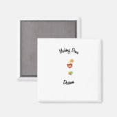 サングリアガラスと果物を使った注決方法 マグネット (正面/裏面)