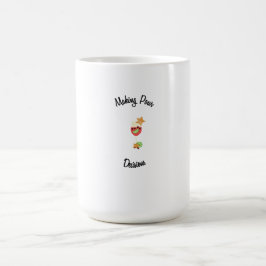 サングリアガラスと果物を使った注決方法 モーフィングマグカップ