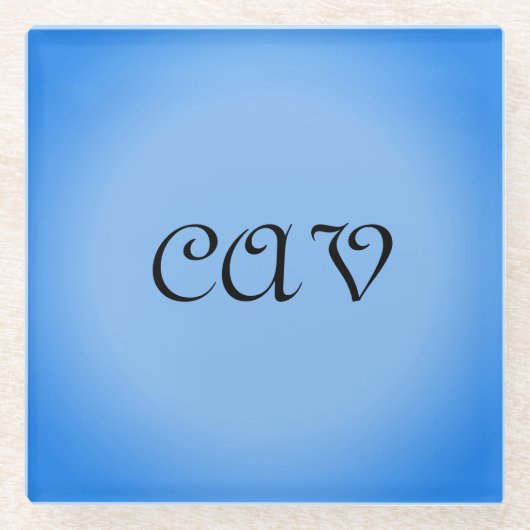 サングリアコーンフラワーブルー ガラスコースター (正面)