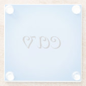 サングリアコーンフラワーブルー ガラスコースター (裏面)