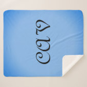 サングリアコーンフラワーブルー シェルパブランケット (正面(横))