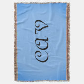 サングリアコーンフラワーブルー スローブランケット (正面縦)