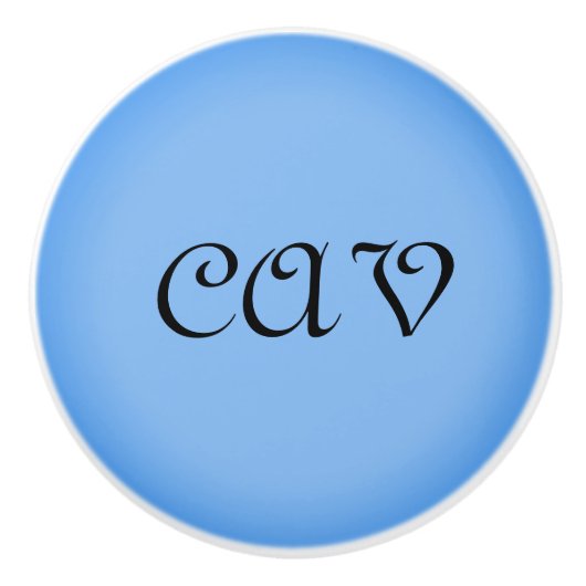 サングリアコーンフラワーブルー セラミックノブ (正面)