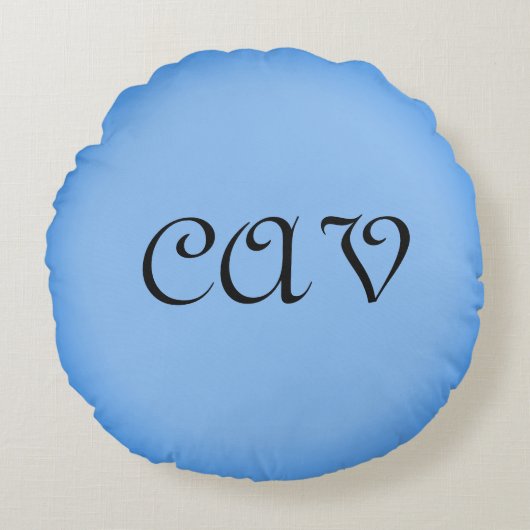 サングリアコーンフラワーブルー ラウンドクッション (正面)