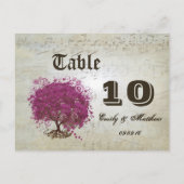 サングリアハートリーフツリーテーブル番号 ポストカード (裏面)