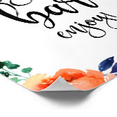 サングリアバーフローラ水彩8x10結婚のサイン ポスター (角)