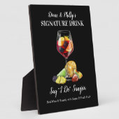 サングリアパーソナライズされたカクテルバードリンク看板 フォトプラーク (側面)